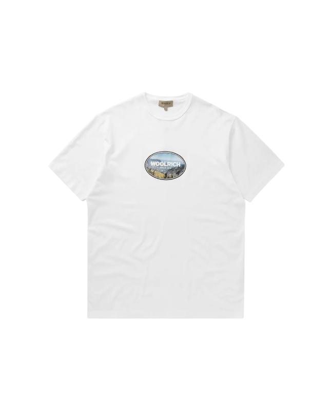 spezial madrid Woolrich Landscape Tee White Bright White