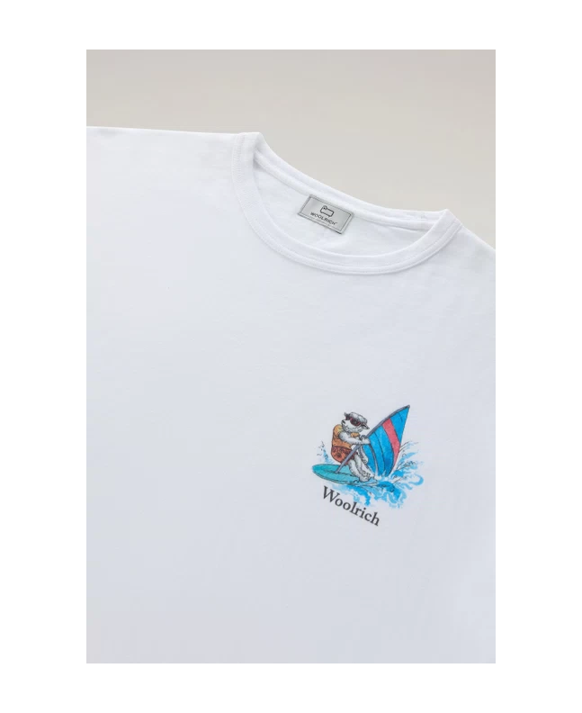 Spezial Madrid Woolrich Male Animated Sheep Cotton Tee White