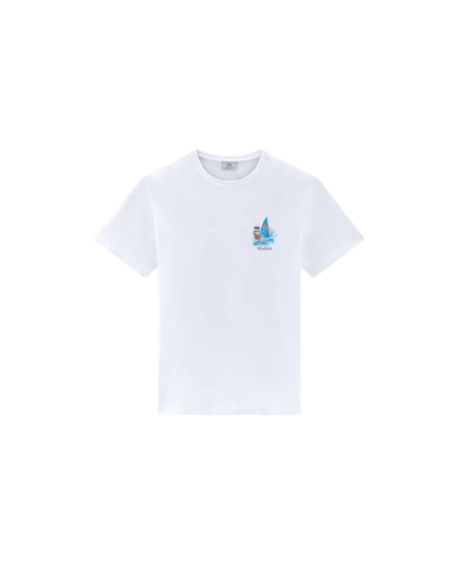 spezial madrid Woolrich Male Animated Sheep Cotton Tee White