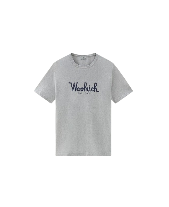 spezial madrid Woolrich Male Embroidered Logo Tee Light Grey