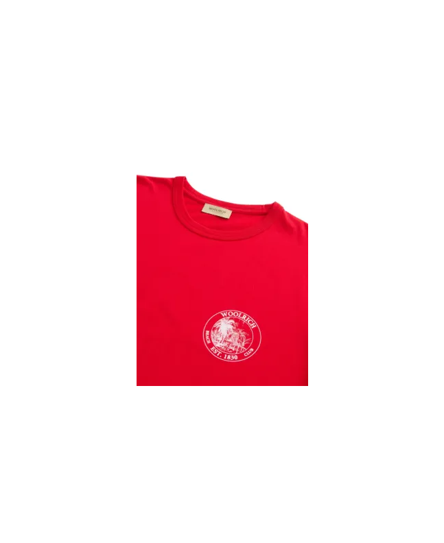 Spezial Madrid Woolrich Pure Cotton Tee Barbados Cherry
