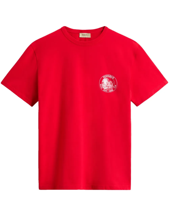 spezial madrid Woolrich Pure Cotton Tee Barbados Cherry