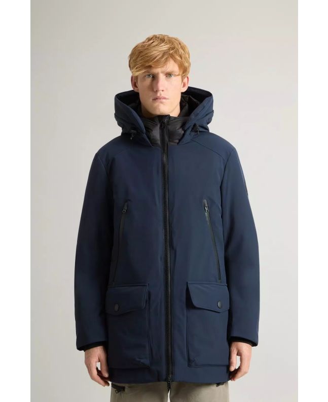 Spezial Madrid Woolrich Soft Shell Parka Melton Blue