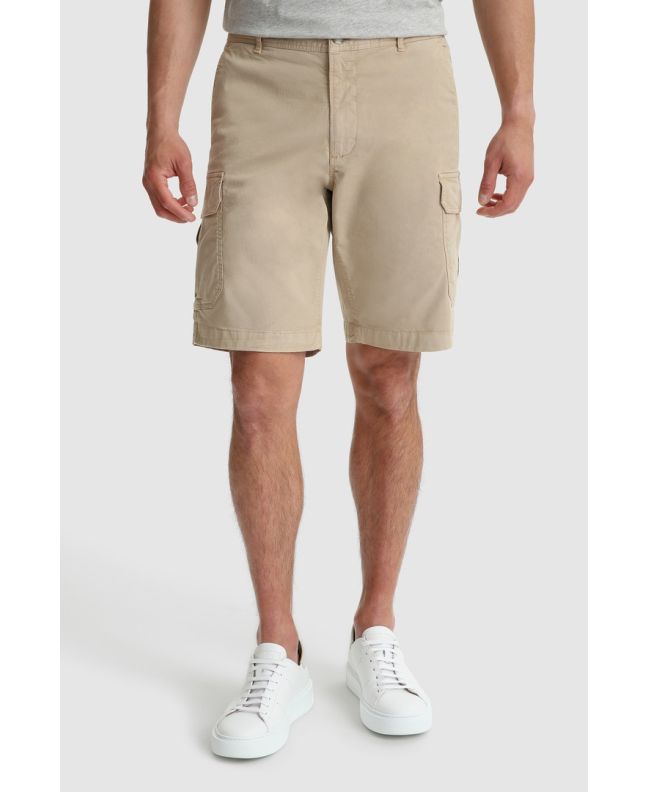 Spezial Madrid Woolrich Stretch Cotton Cargo Shorts Oak