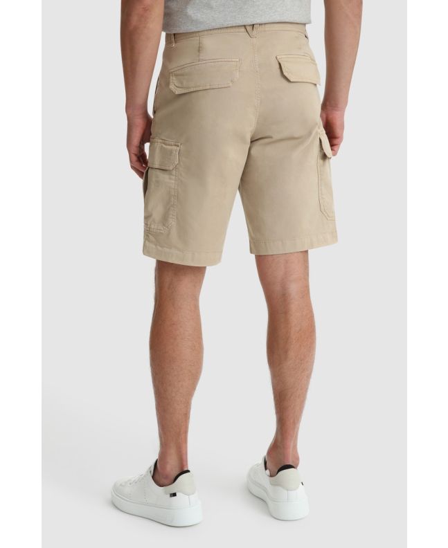 Spezial Madrid Woolrich Stretch Cotton Cargo Shorts Oak