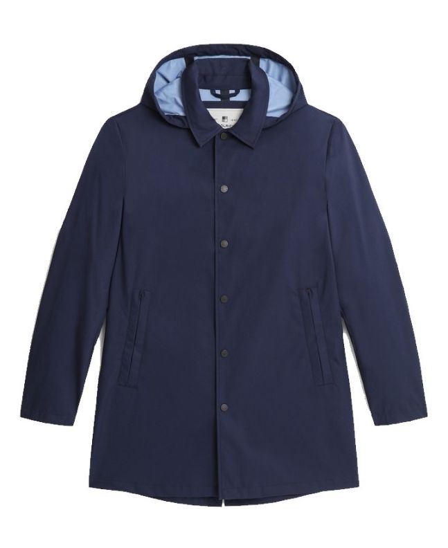 spezial madrid Woolrich Triple Layer Cotton Car Coat Melton Blue
