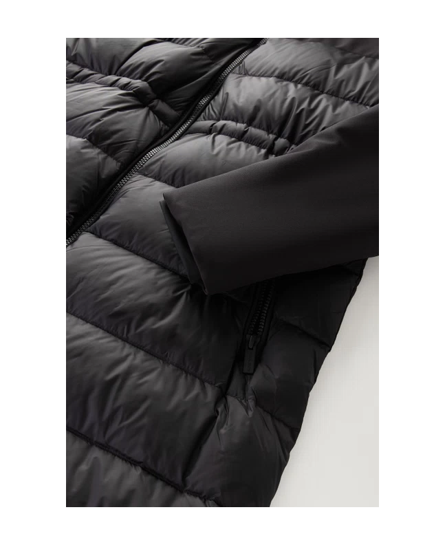 Spezial Madrid Woolrich W´s Tech Softshell Hybrid Padded Parka Black