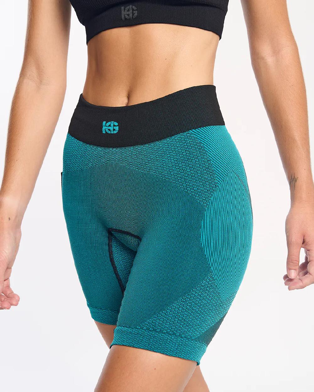 sport hg ARDEN Malla corta con fibra de carbono turquesa