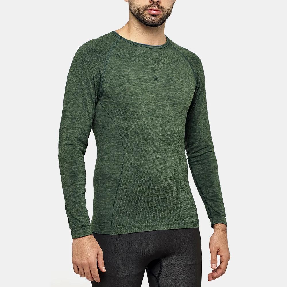 sport hg BOREAL Camiseta de manga larga masculina verde