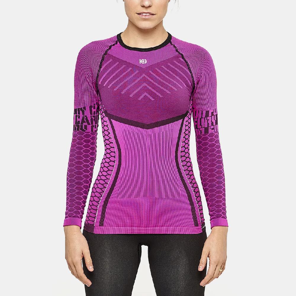 sport hg C-FURY Camiseta femenina de manga larga con fibra de carbono fucsia