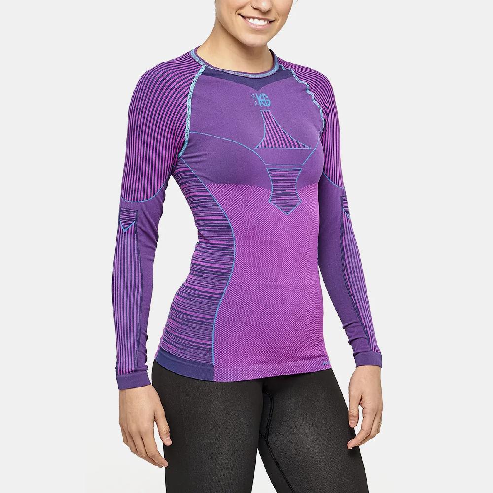 sport hg C-XTREM Camiseta femenina de manga larga con fibra de carbono morado