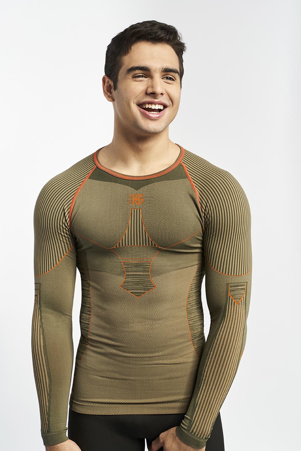 Sport Hg C-XTREM Camiseta Masculina De Manga Larga Con Fibra De Carbono Arena