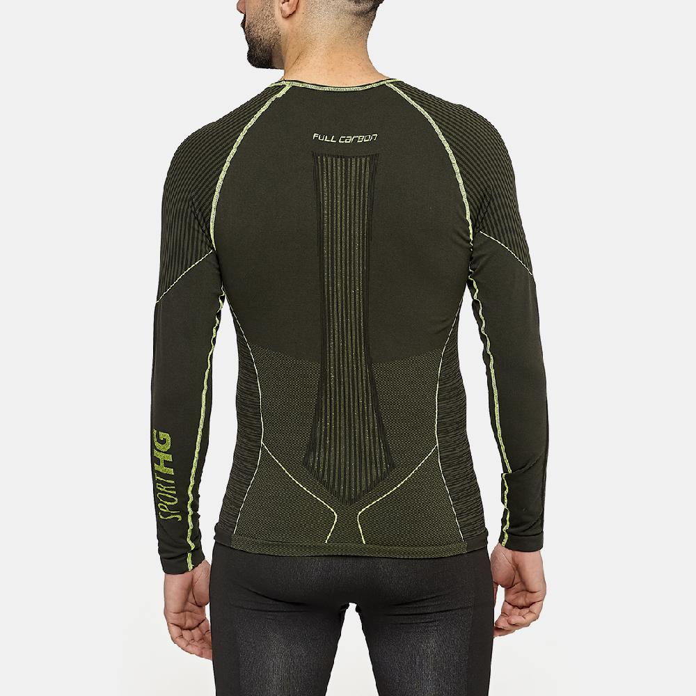 Sport Hg C-XTREM Camiseta Masculina De Manga Larga Con Fibra De Carbono Verde