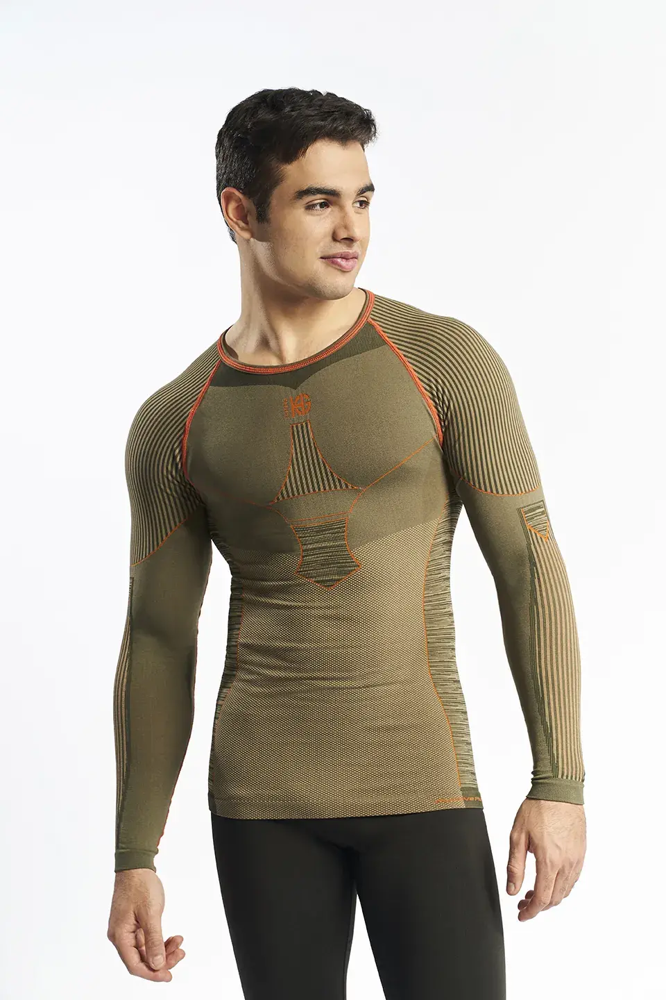 sport hg C-XTREM Camiseta masculina de manga larga con fibra de carbono arena