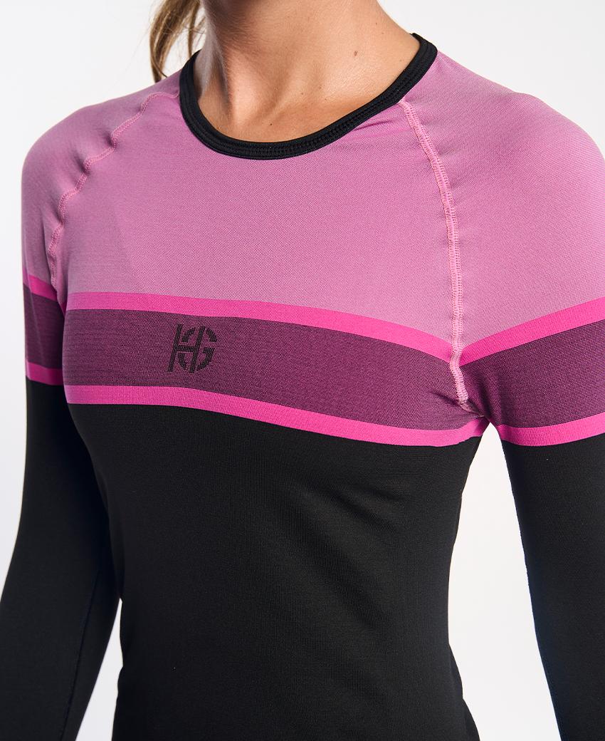 Sport Hg DACTYL Camiseta De Manga Larga Negra Y Fucsia