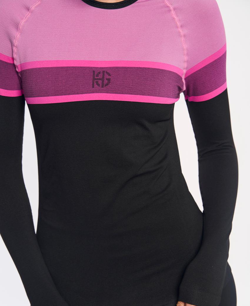 Sport Hg DACTYL Camiseta De Manga Larga Negra Y Fucsia