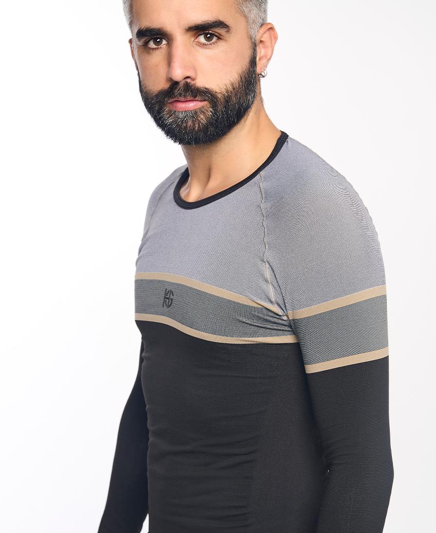 Sport Hg DACTYL Camiseta De Manga Larga Negra Y Gris