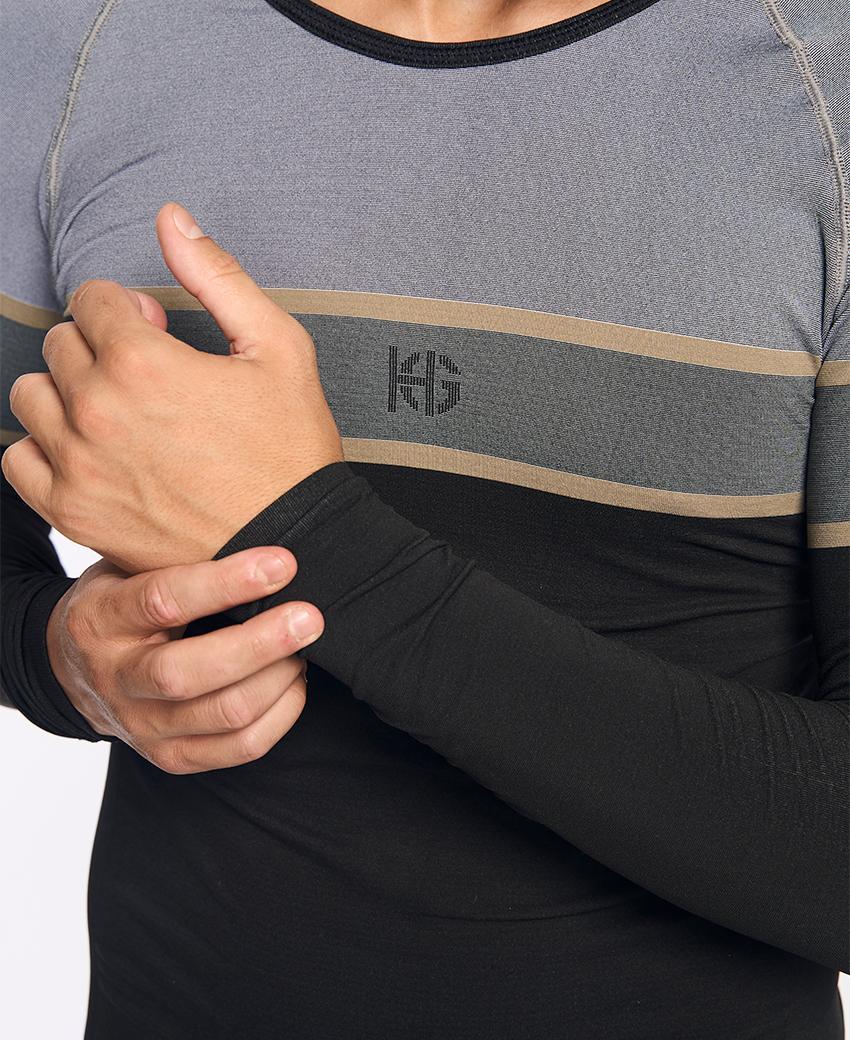 Sport Hg DACTYL Camiseta De Manga Larga Negra Y Gris