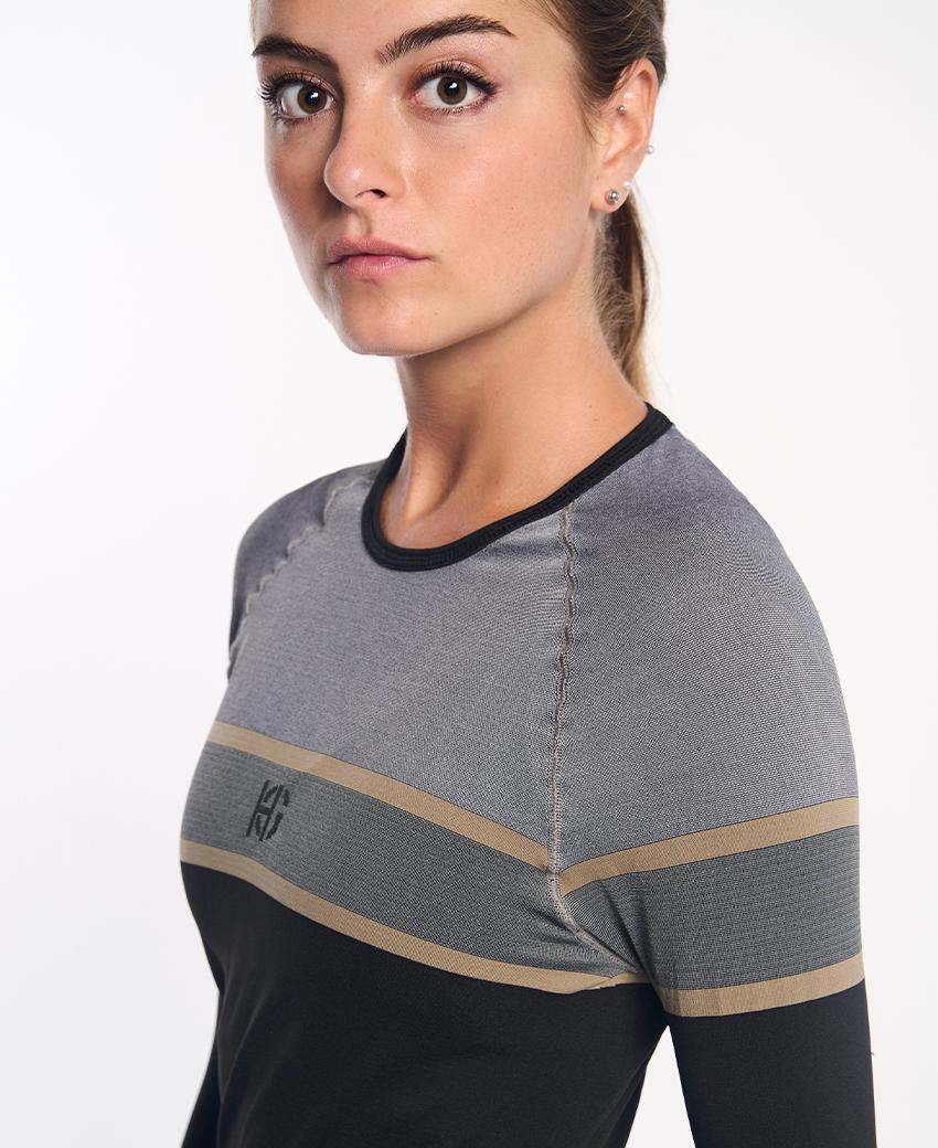 Sport Hg DACTYL Camiseta De Manga Larga Negro Y Gris