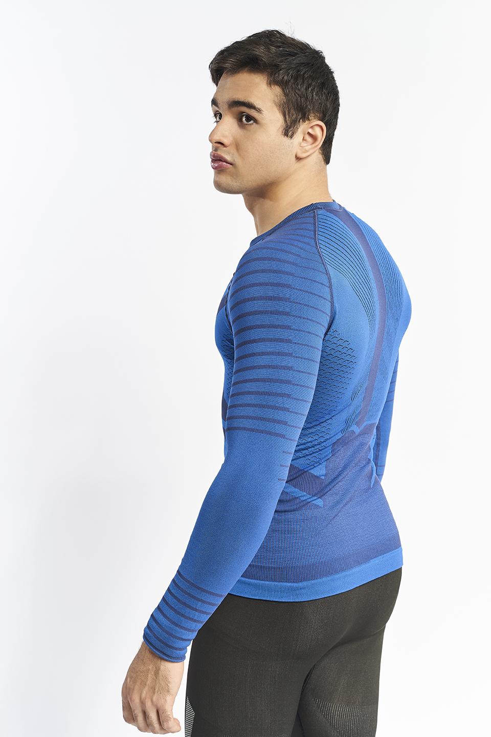 Sport Hg GRIMSEY Camiseta Masculina De Manga Larga Con Fibra De Carbono Azul