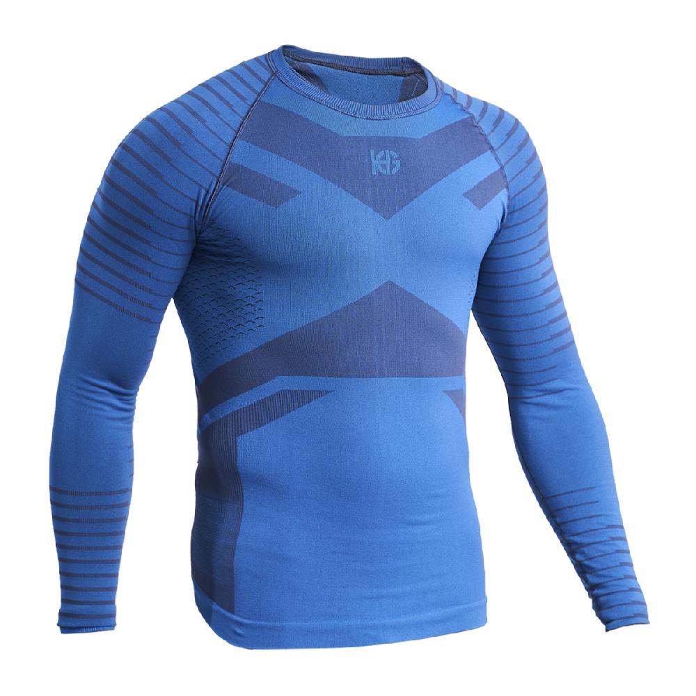 Sport Hg GRIMSEY Camiseta Masculina De Manga Larga Con Fibra De Carbono Azul