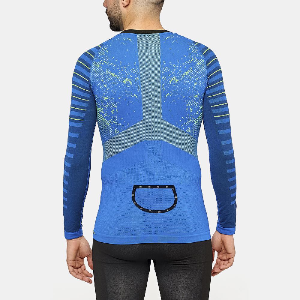 Sport Hg JET Camiseta Masculina De Manga Larga Con Fibra De Carbono Azul