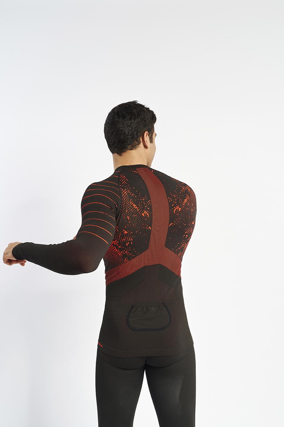 Sport Hg JET Camiseta Masculina De Manga Larga Con Fibra De Carbono Naranja