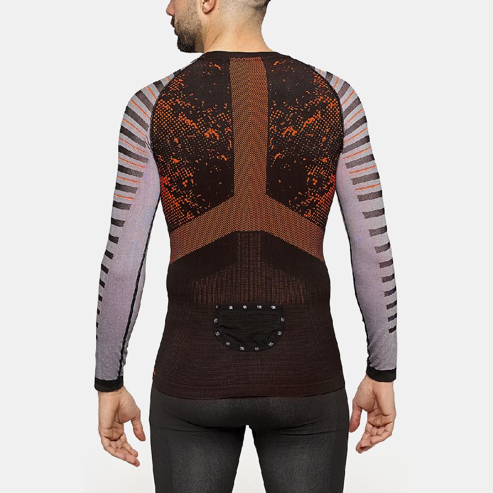 Sport Hg JET Camiseta Masculina De Manga Larga Con Fibra De Carbono Naranja