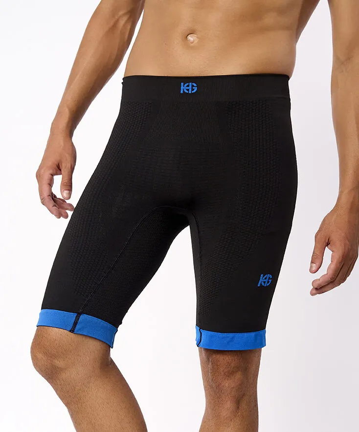 sport hg KERRY Malla corta con fibra de carbono azul