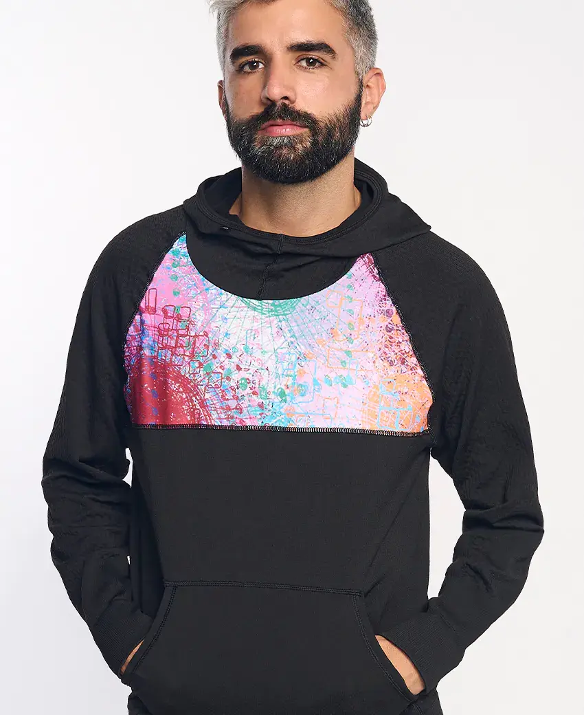 sport hg KONG Sudadera técnica estampada con capucha