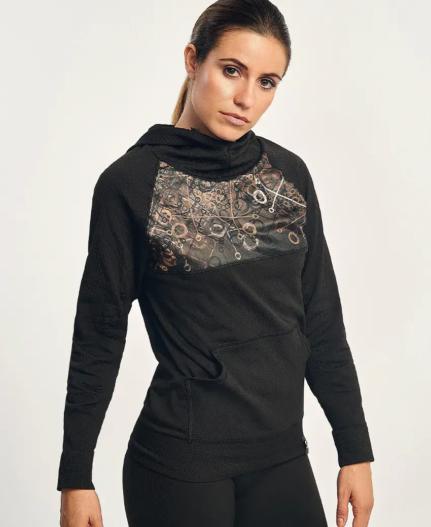 sport hg KONG Sudadera técnica estampada con capucha