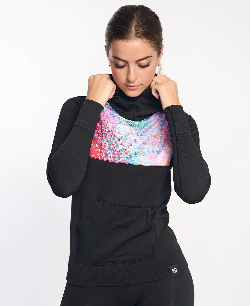 sport hg KONG Sudadera técnica estampada con capucha