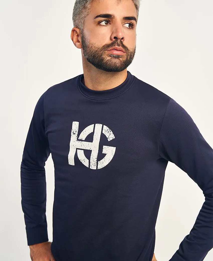 sport hg LOBBY UNISEX Sudadera técnica de segunda capa azul marino