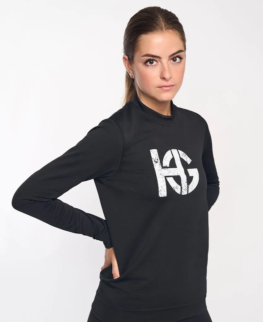 sport hg LOBBY UNISEX Sudadera técnica de segunda capa negra