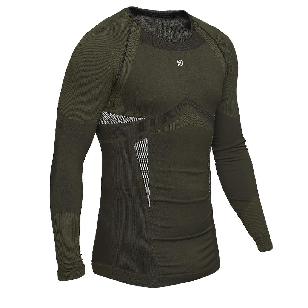 sport hg PALMER Camiseta masculina de manga larga con fibra de carbono verde