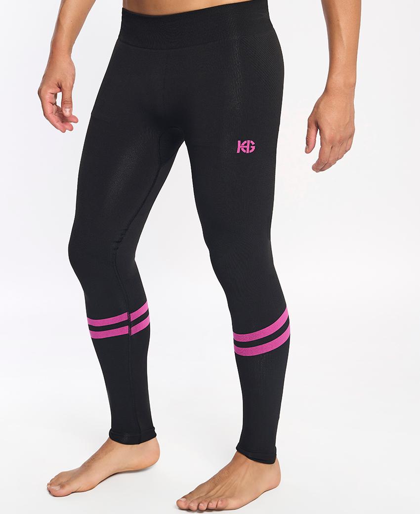 Sport Hg PENTRO UNISEX Malla Larga Técnica Con Fibra De Carbono Negro Y Fucsia