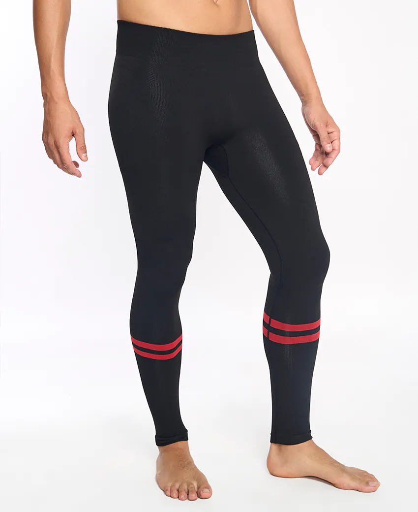 sport hg PENTRO UNISEX Malla larga técnica con fibra de carbono negro y rojo unisex