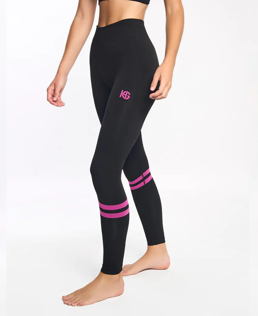 sport hg PENTRO UNISEX Malla larga técnica con fibra de carbono negro y fucsia