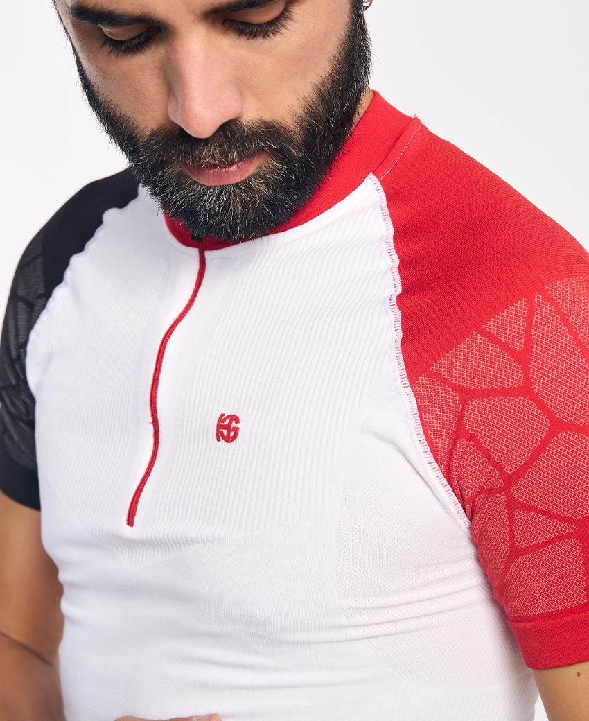 Sport Hg PRO TEAM Camiseta De Manga Corta Con Fibra De Carbono Blanco