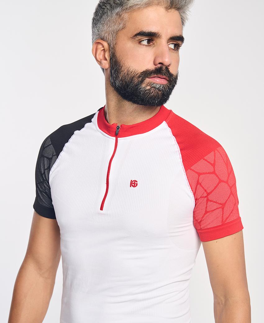 Sport Hg PRO TEAM Camiseta De Manga Corta Con Fibra De Carbono Blanco