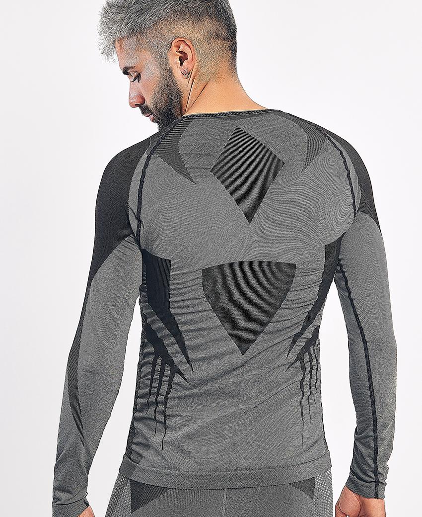 Sport Hg RAVEN Camiseta De Manga Larga Con Fibra De Carbono Negro Y Gris