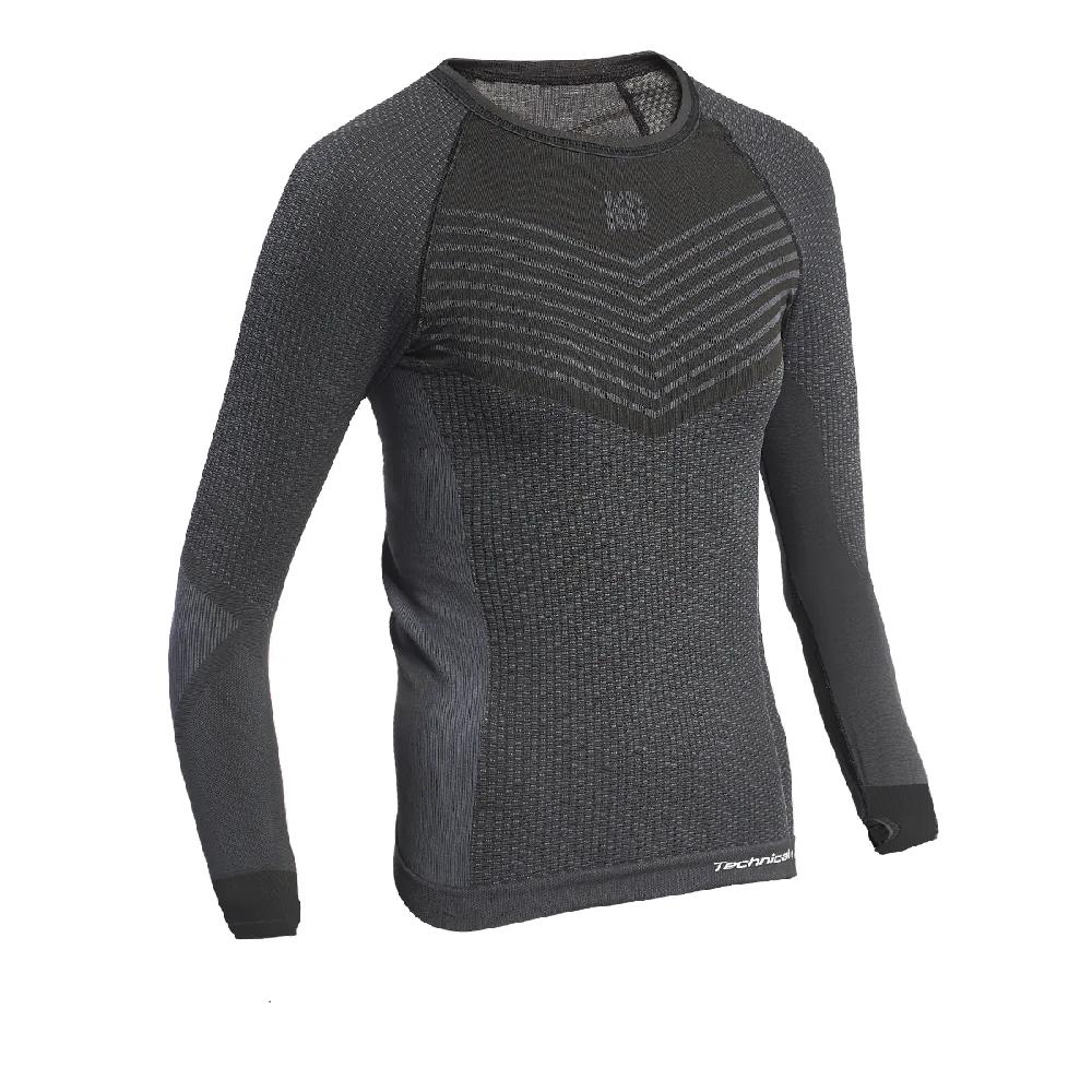 sport hg SENJA Camiseta femenina de manga larga con fibra de carbono gris