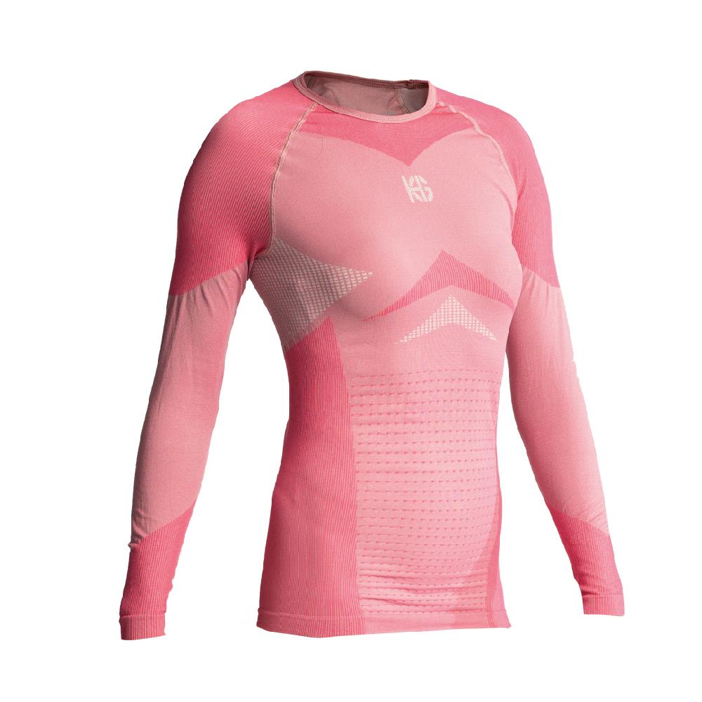 Sport Hg SOMMA Camiseta Femenina De Manga Larga Con Fibra De Carbono Rosa