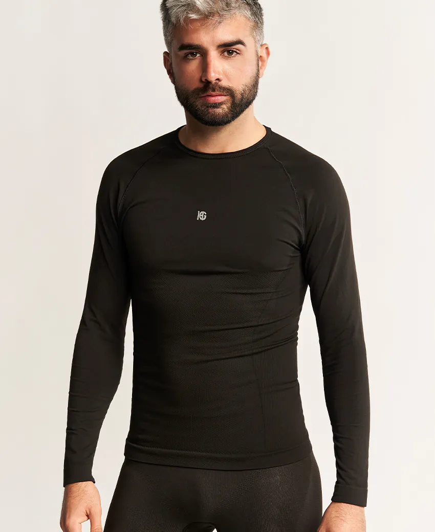 sport hg BASIS Camiseta de manga larga negro