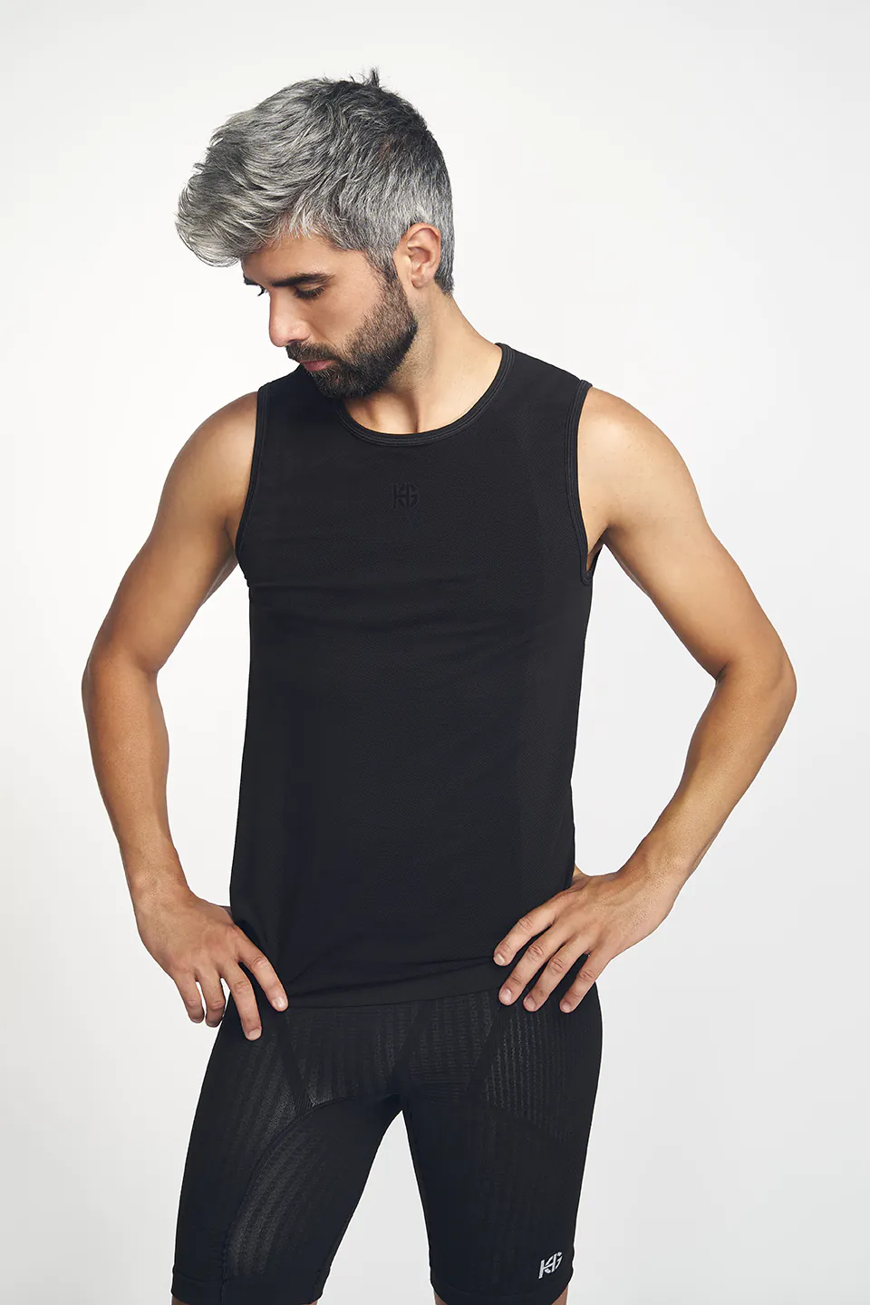 sport hg BASIS Camiseta sin mangas negro