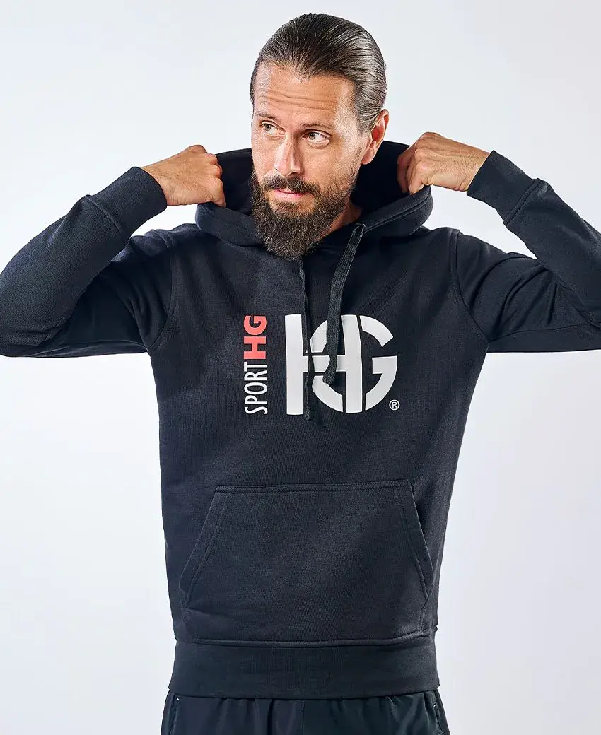 sport hg CLASS Sudadera de algodón negra