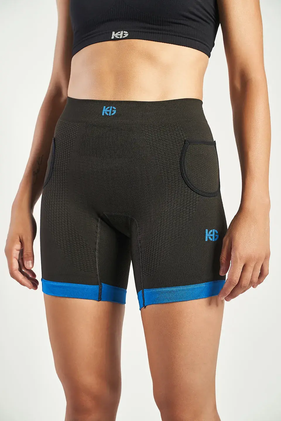 sport hg KERRY Malla corta técnica negro/azul