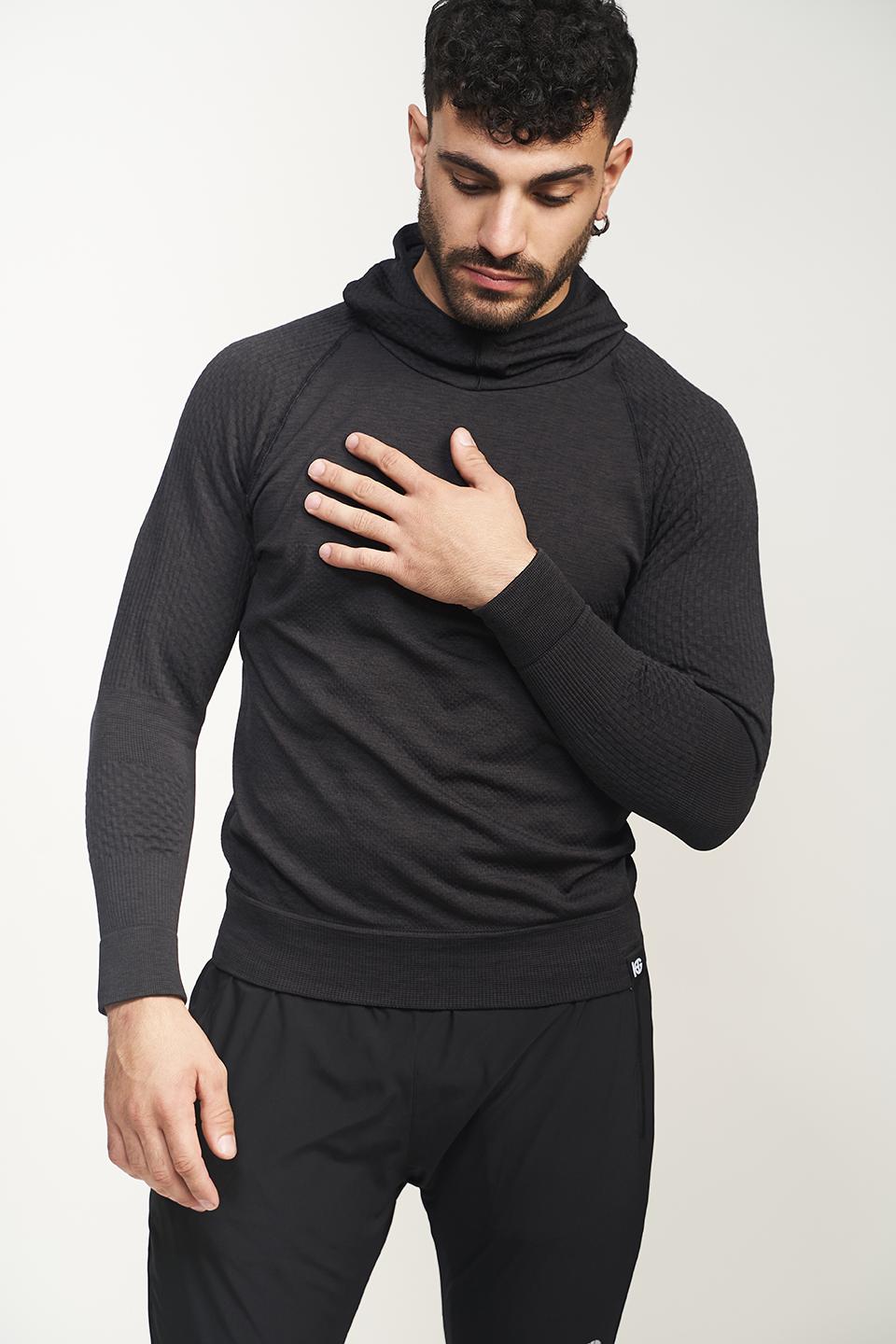 Sport Hg TITAN Sudadera Técnica Con Capucha Masculina Negro Asfalto