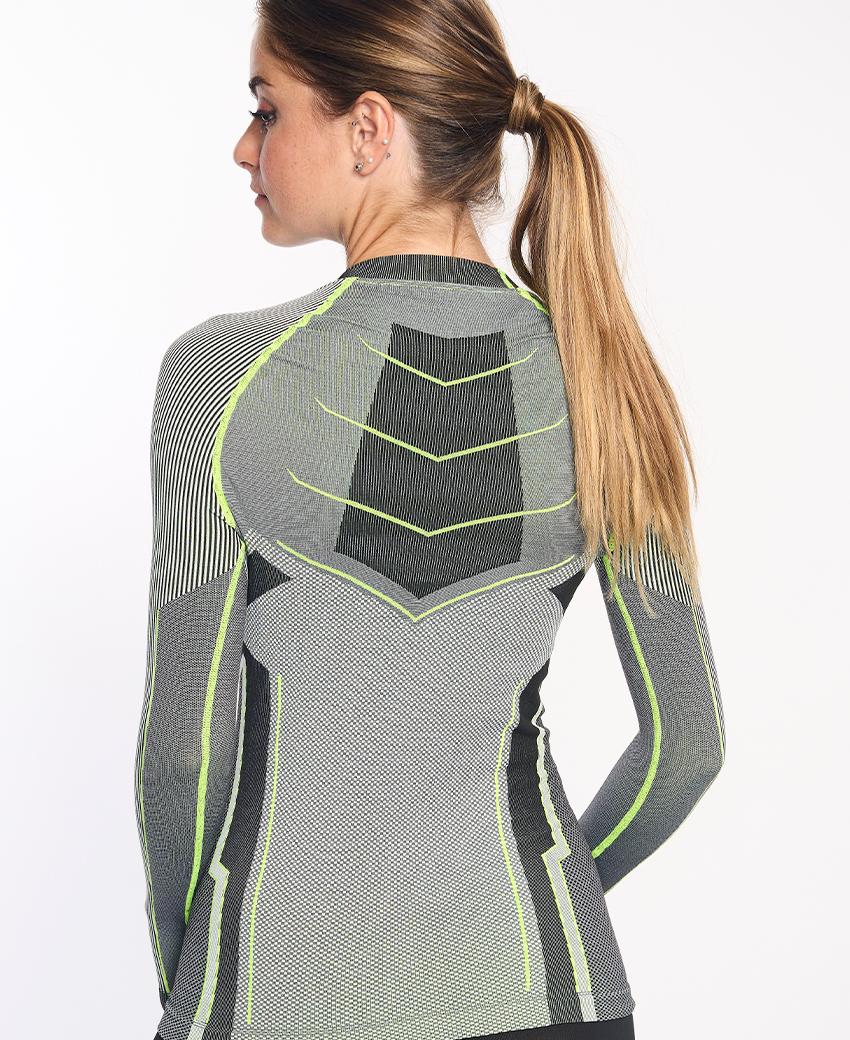 Sport Hg VERGES Camiseta De Manga Larga Con Fibra De Carbono Amarillo Fluor