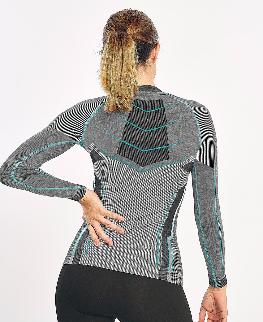 Sport Hg VERGES Camiseta De Manga Larga Con Fibra De Carbono Azul Fluor